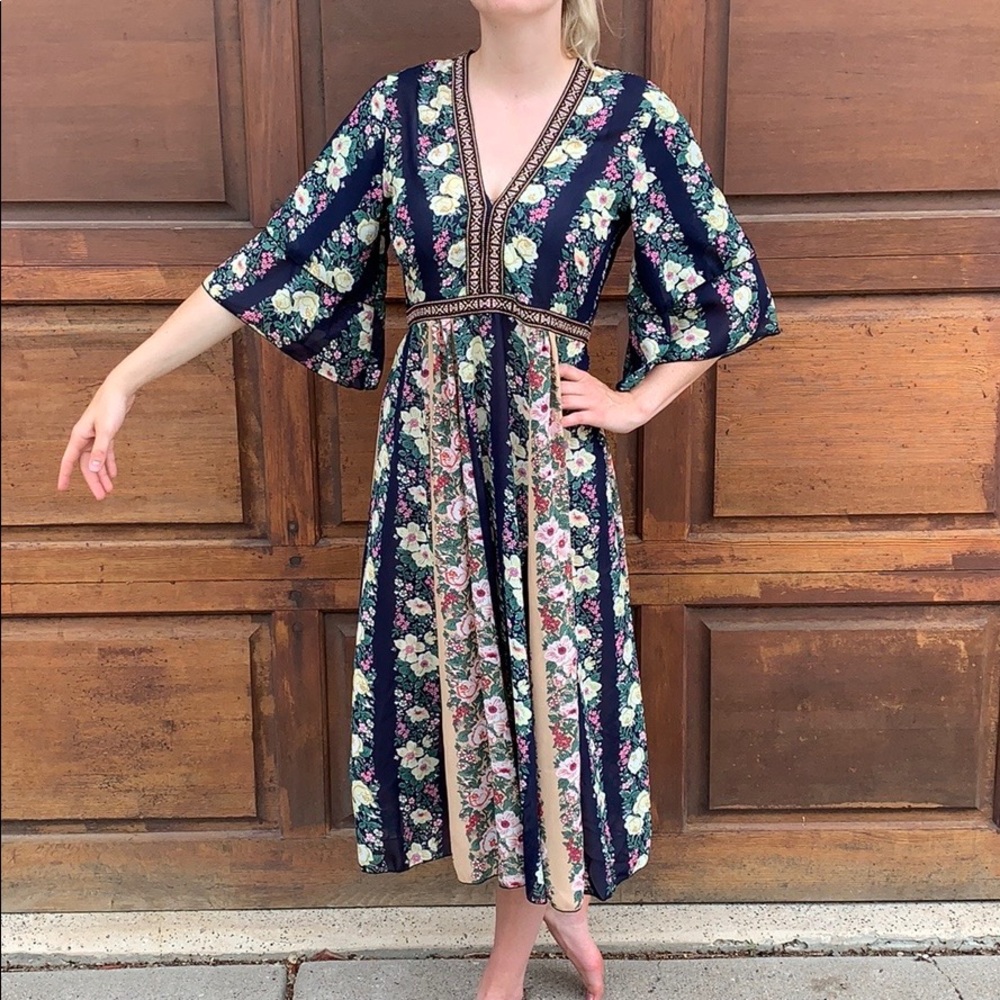 Coeur De Vague floral midi dress